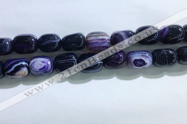 CNG8313 15.5 inches 15*20mm nuggets striped agate beads wholesale