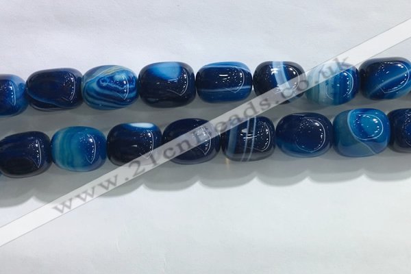 CNG8316 15.5 inches 15*20mm nuggets striped agate beads wholesale