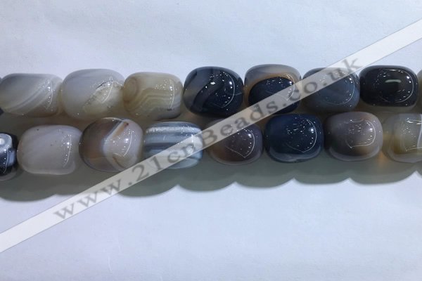 CNG8318 15.5 inches 15*20mm nuggets striped agate beads wholesale