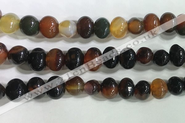 CNG8338 15.5 inches 10*12mm nuggets agate beads wholesale