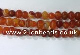 CNG8347 15.5 inches 10*12mm nuggets striped agate beads wholesale