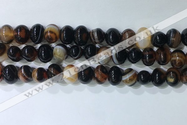 CNG8352 15.5 inches 10*12mm nuggets striped agate beads wholesale