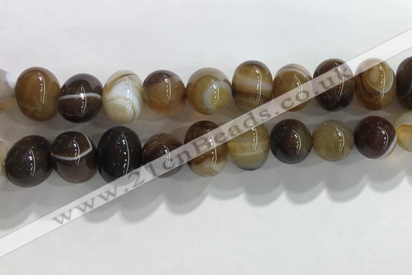 CNG8388 15.5 inches 12*16mm nuggets striped agate beads wholesale