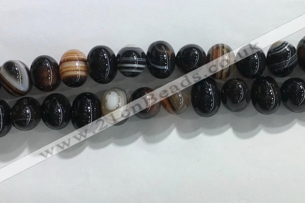 CNG8389 15.5 inches 12*16mm nuggets striped agate beads wholesale