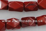 CNG839 15.5 inches 13*18mm faceted nuggets red jasper beads