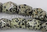 CNG841 15.5 inches 13*18mm faceted nuggets dalmatian jasper beads