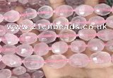 CNG8507 11*15mm - 13*18mm faceted nuggets rose quartz beads