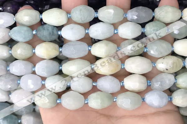 CNG8513 15.5 inches 10*12mm - 11*16mm faceted nuggets aquamarine beads