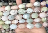 CNG8517 15.5 inches 13*17mm - 15*20mm faceted nuggets morganite beads