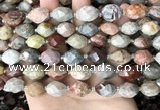 CNG8526 15.5 inches 10*14mm - 12*16mm faceted nuggets fossil coral beads