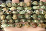 CNG8539 15.5 inches 8*10mm - 9*13mm faceted nuggets rhyolite beads