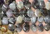 CNG8551 15.5 inches 13*18mm - 15*25mm faceted freeform grey agate beads