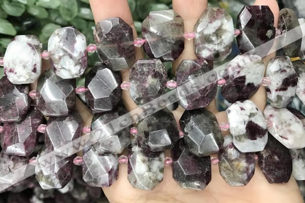 CNG8552 15.5 inches 13*18mm - 15*25mm faceted freeform tourmaline beads