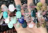 CNG8553 13*18mm - 15*25mm faceted freeform mixed gemstone beads