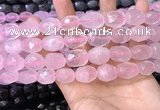 CNG8563 12*16mm - 15*20mm faceted nuggets rose quartz beads