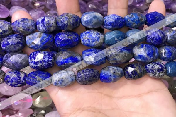 CNG8573 12*16mm - 15*20mm faceted nuggets lapis lazuli beads