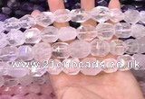 CNG8578 13*18mm - 15*20mm faceted nuggets white crystal beads