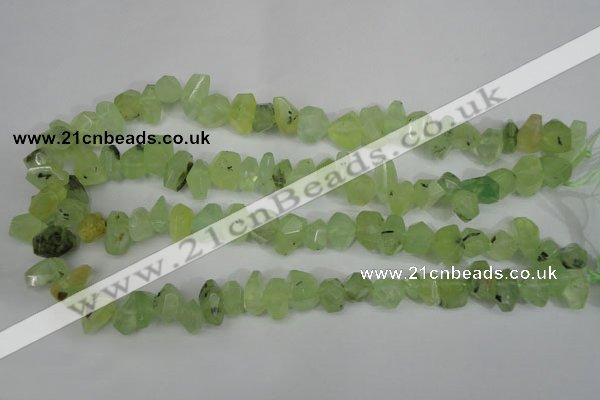 CNG858 15.5 inches 11*15mm faceted nuggets prehnite beads wholesale