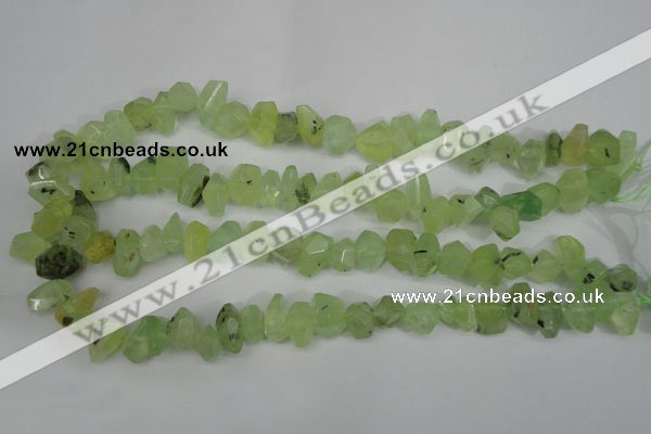 CNG858 15.5 inches 11*15mm faceted nuggets prehnite beads wholesale