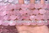 CNG8580 13*18mm - 15*20mm faceted nuggets rose quartz beads