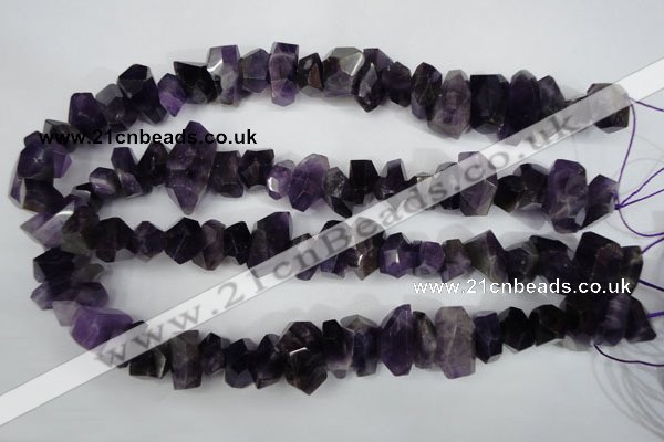 CNG859 15.5 inches 10*14mm – 12*20mm faceted nuggets amethyst beads