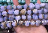 CNG8599 12*16mm - 13*18mm faceted nuggets blue lace agate beads