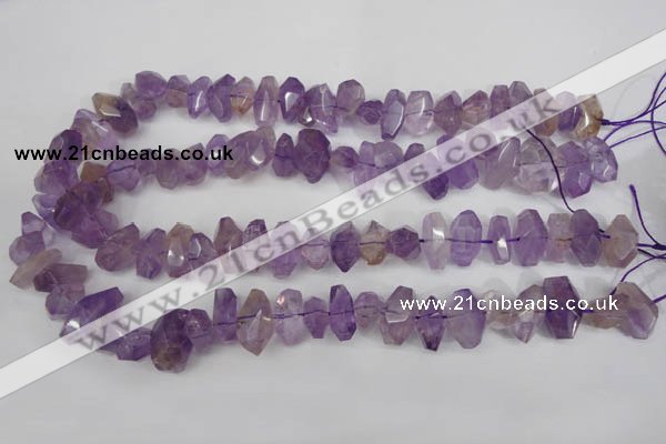 CNG860 15.5 inches 8*12mm – 12*20mm faceted nuggets amethyst beads