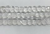 CNG8610 10*13mm - 12*16mm faceted freeform white crystal beads