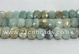 CNG8618 10*13mm - 12*16mm faceted freeform amazonite beads