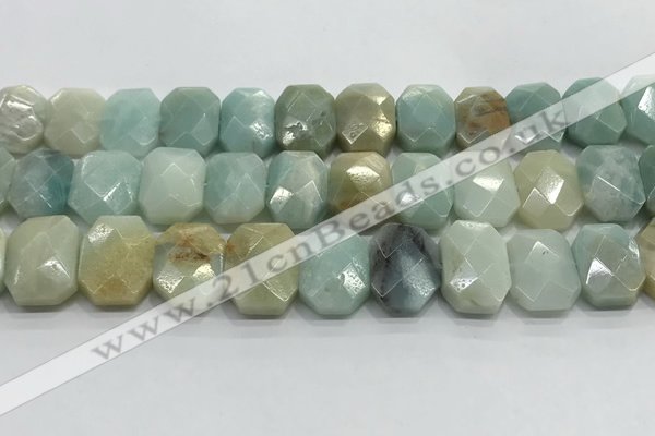 CNG8618 10*13mm - 12*16mm faceted freeform amazonite beads