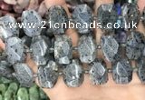 CNG8632 13*18mm - 15*25mm faceted freeform sesame jasper beads