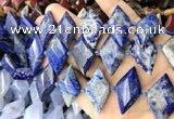 CNG8649 13*20mm - 15*25mm faceted freeform lapis lazuli beads