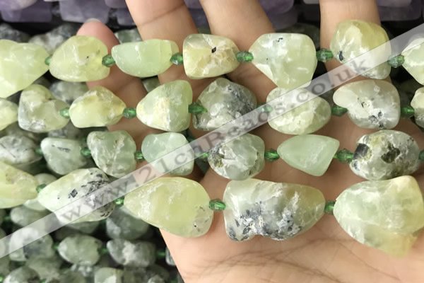 CNG8663 12*16mm - 18*25mm nuggets green rutilated quartz beads