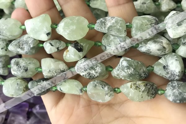 CNG8664 12*16mm - 18*25mm nuggets green rutilated quartz beads