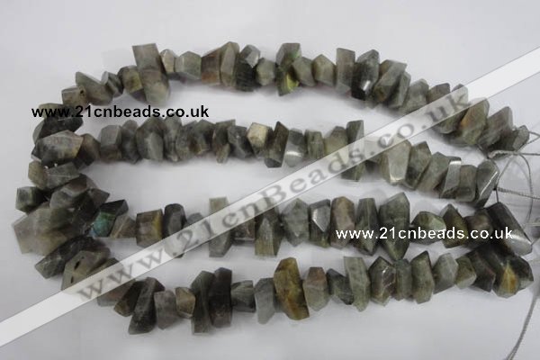 CNG867 15.5 inches 8*15mm – 13*24mm faceted nuggets labradorite beads