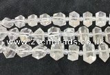 CNG8670 12*20mm - 20*33mm faceted nuggets white crystal beads