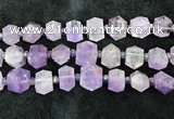 CNG8671 12*20mm - 20*33mm faceted nuggets lavender amethyst beads