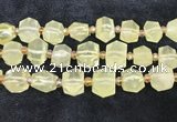 CNG8673 12*20mm - 20*33mm faceted nuggets lemon quartz beads