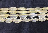 CNG8682 12*23mm - 15*25mm faceted freeform lemon quartz beads