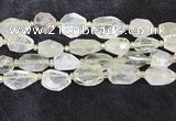 CNG8686 16*23mm - 25*30mm faceted freeform green quartz beads