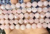 CNG8693 15.5 inches 10mm faceted nuggets rose quartz beads