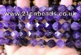 CNG8702 15.5 inches 10mm faceted nuggets amethyst gemstone beads