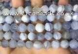 CNG8707 15.5 inches 10mm faceted nuggets blue chalcedony beads