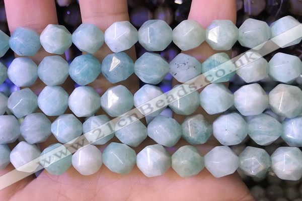 CNG8712 15.5 inches 10mm faceted nuggets amazonite gemstone beads