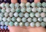 CNG8713 15.5 inches 12mm faceted nuggets amazonite gemstone beads