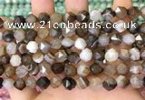 CNG8721 15.5 inches 8mm faceted nuggets agate gemstone beads