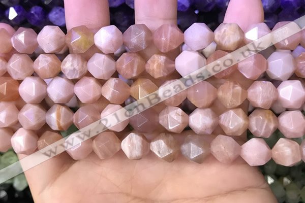 CNG8742 15.5 inches 8mm faceted nuggets moonstone gemstone beads