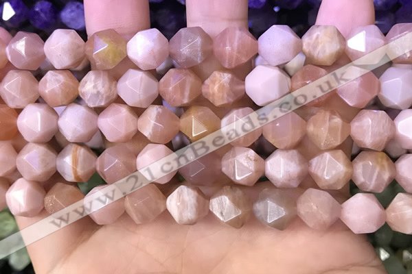 CNG8743 15.5 inches 10mm faceted nuggets moonstone gemstone beads