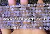 CNG8746 15.5 inches 6mm faceted nuggets grey moonstone beads