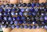 CNG8764 15.5 inches 8mm faceted nuggets sodalite gemstone beads